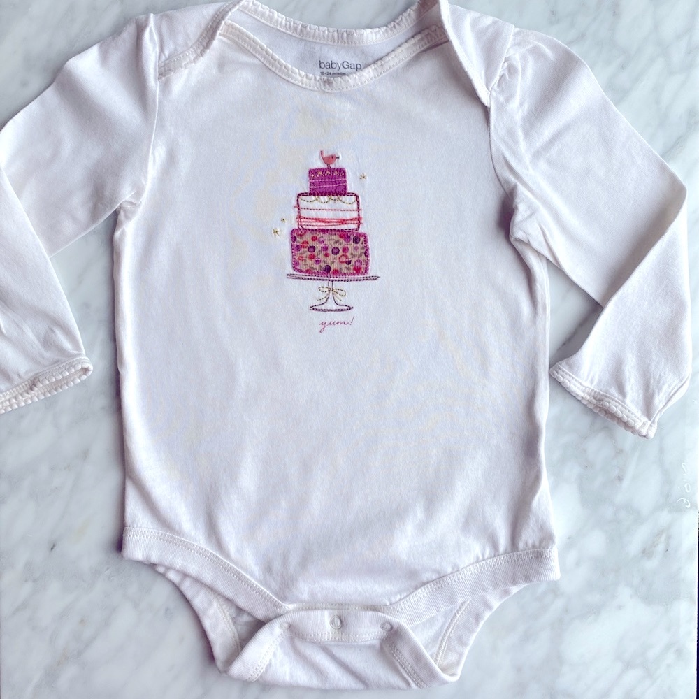 18-24M Baby Gap Layered Cake Embroidered Bodysuit